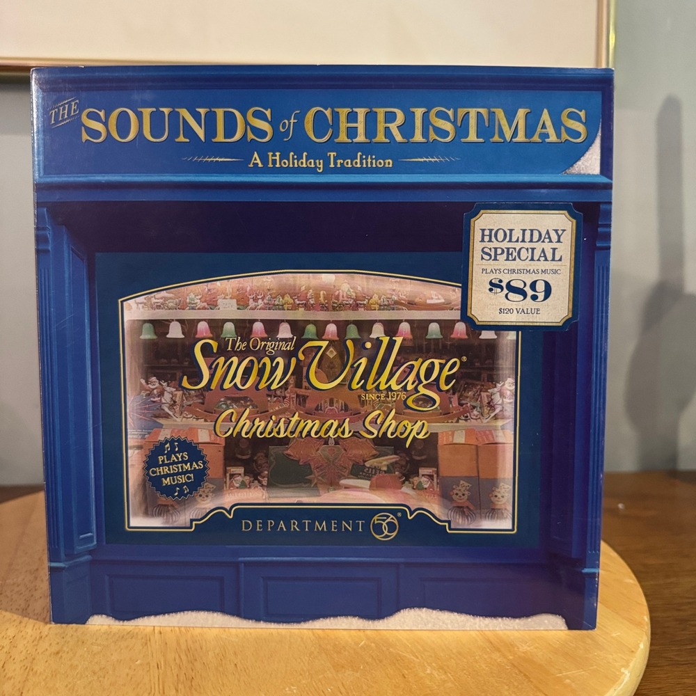 Department 56 Christmas Shop Snow Village NIB Dept 56 Musical Lighted 4049208